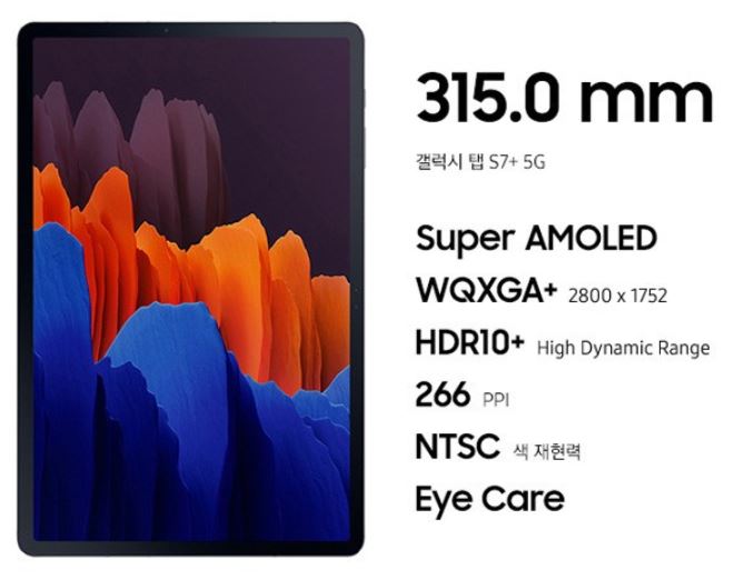 삼성전자 갤럭시 탭S7+ 12.4 5G 256GB