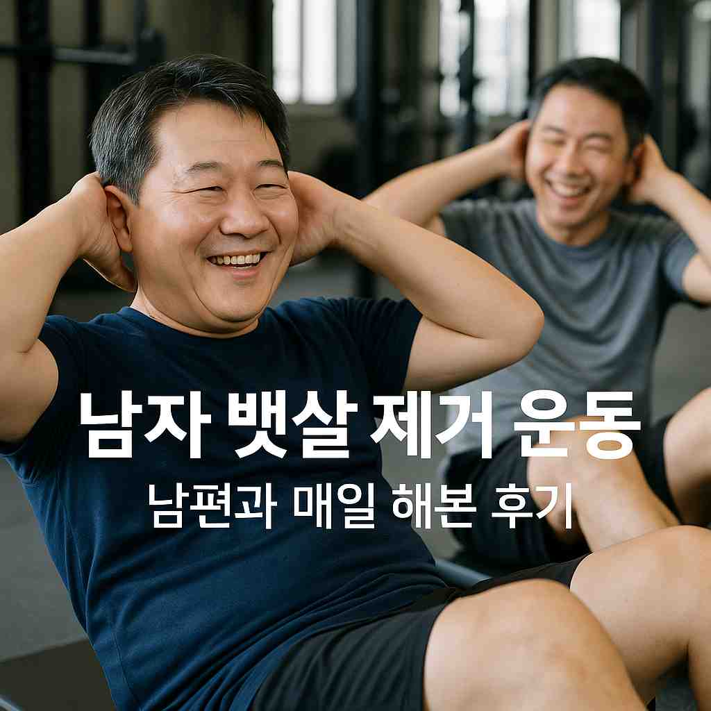 남자 뱃살 제거 운동, 남편과 매일 해본 후기