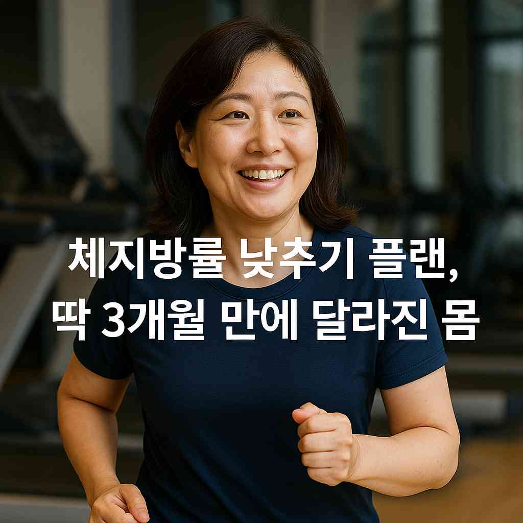 체지방률 낮추기 플랜, 딱 3개월 만에 달라진 몸
