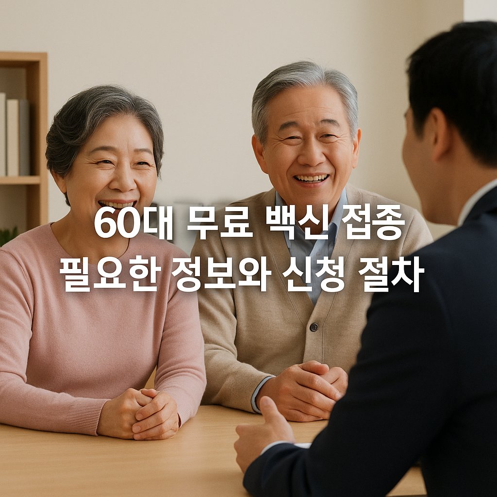 60대 무료 백신 접종 정보, 어떻게 확인하나요?