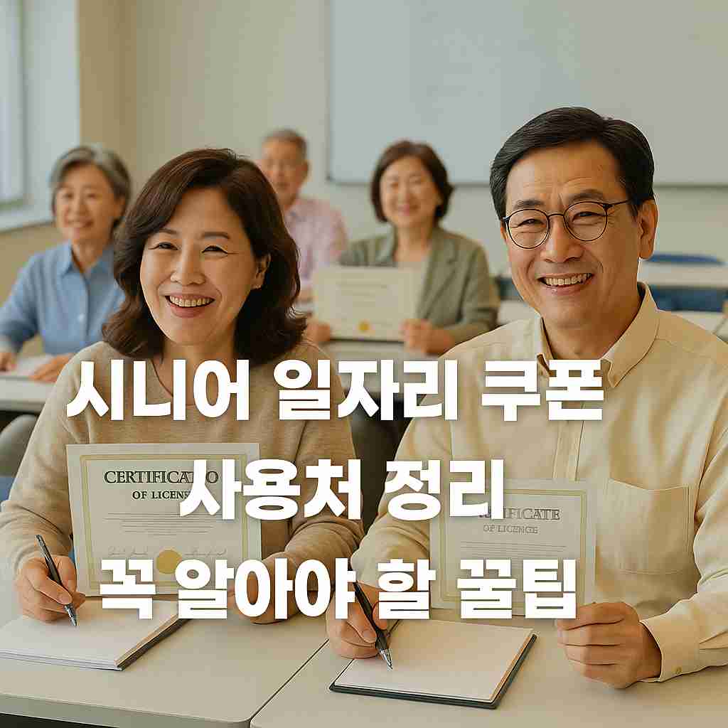 시니어 일자리 쿠폰 사용처 정리 꼭 알아야 할 꿀팁