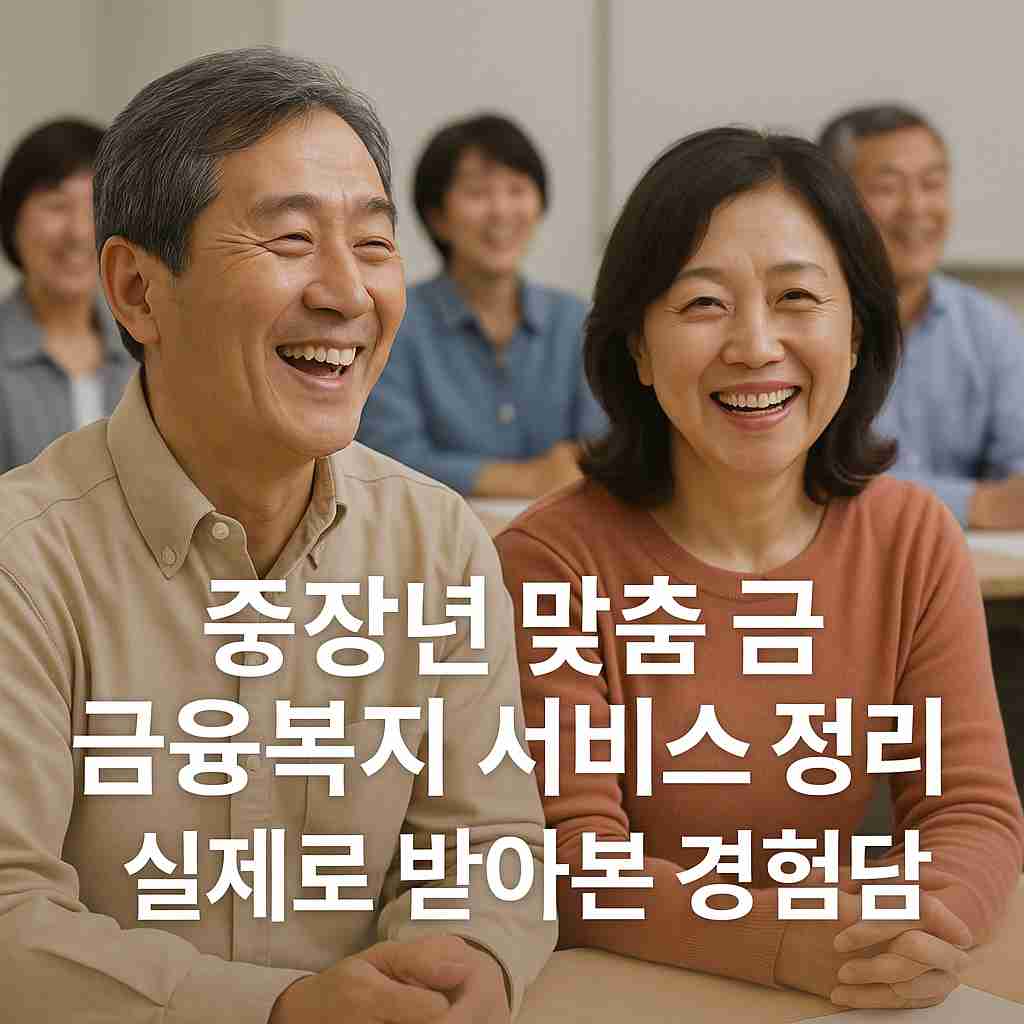 중장년 맞춤 금융복지 서비스 정리 실제로 받아본 경험담