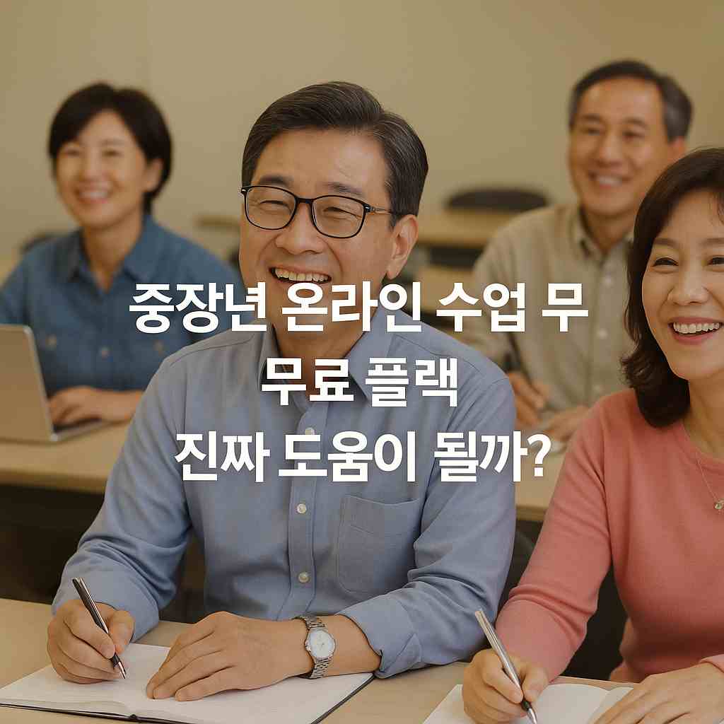 중장년 온라인 수업 무료 플랫폼 진짜 도움이 될까