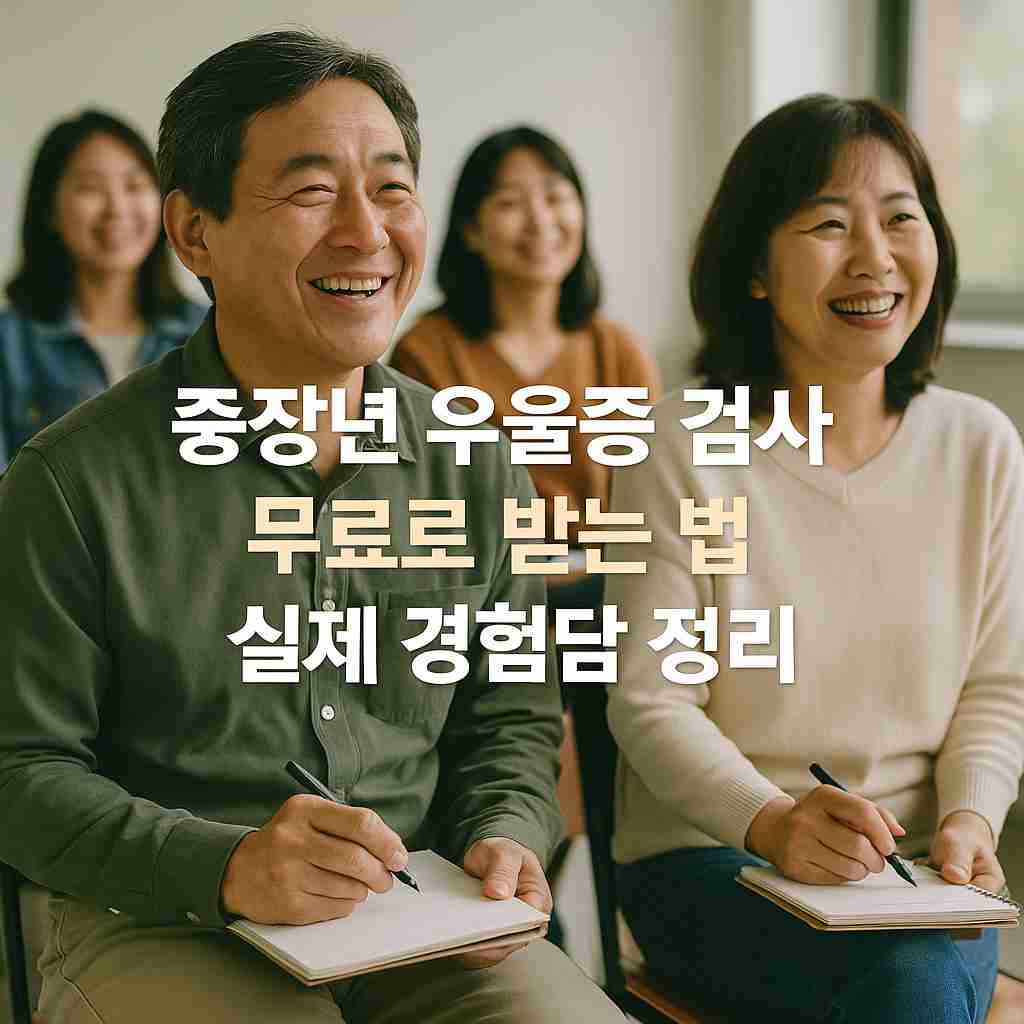 중장년 우울증 검사 무료로 받는 법 실제 경험담 정리