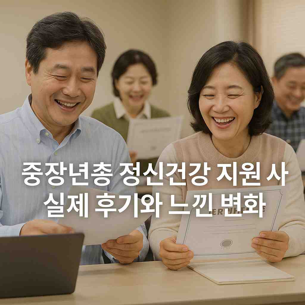중장년층 정신건강 지원 사업 실제 후기와 느낀 변화