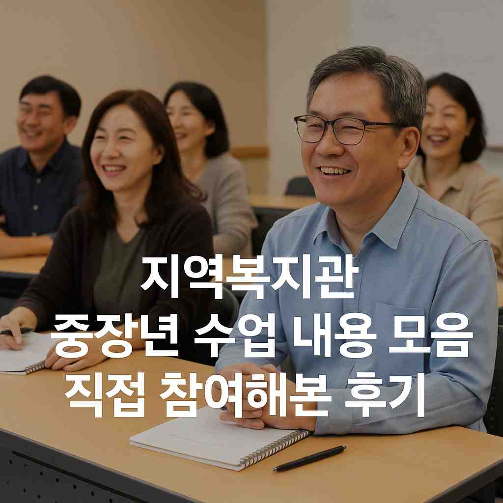 지역복지관 중장년 수업 내용 모음 직접 참여해본 후기