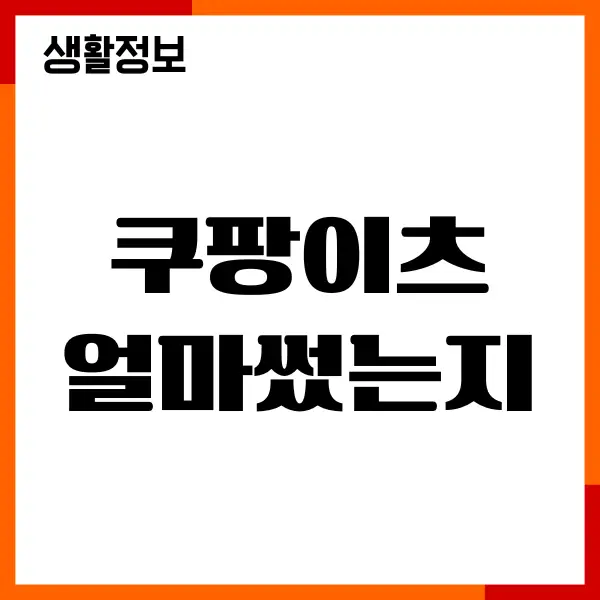 쿠팡이츠 얼마썼는지, 주문금액 조회, 1년 사용 내역