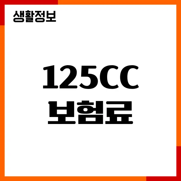 125cc 보험료, 보험사 비교, 보장내용, 보험료 할인, 내돈내산 후기