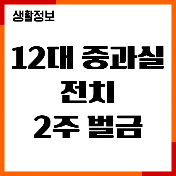12대 중과실 전치 2주 벌금, 합의금 얼마나 나올까