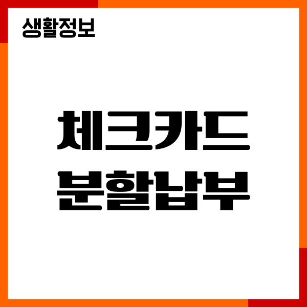 체크카드 분할납부, 소액신용 신청, 조건 알아보기