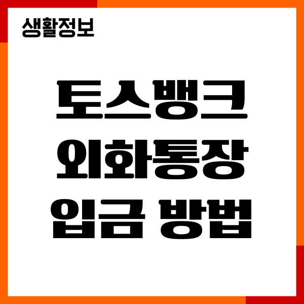 토스뱅크 외화통장 입금 방법, 달러 송금, 출금, 결제
