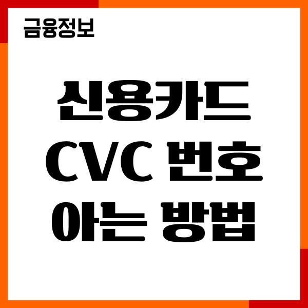 신용카드 cvc 아는 방법, 카드번호 조회, 앱으로 확인