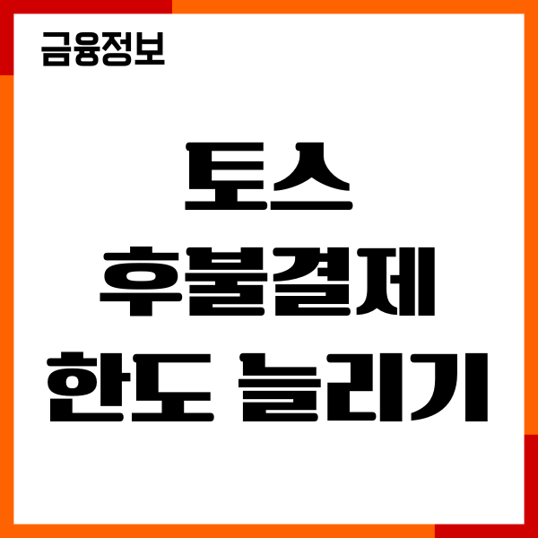 토스 후불결제 한도 늘리기 방법, 필요서류, 이용후기