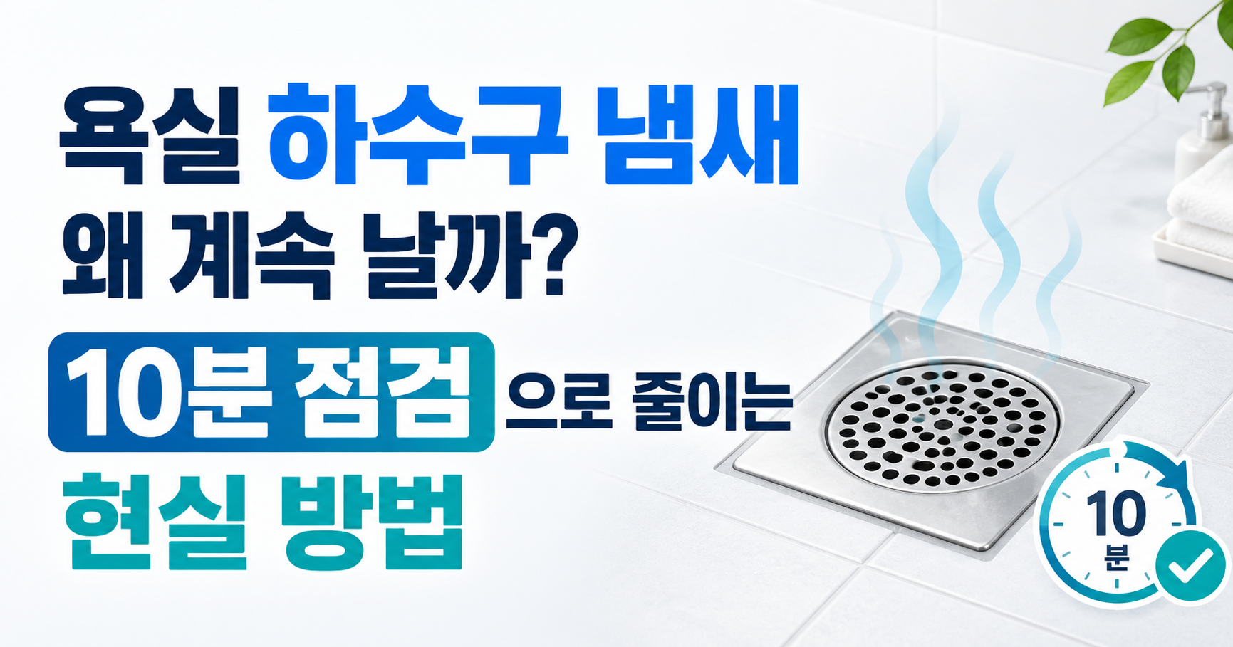 욕실 하수구 냄새 왜 계속 날까 10분 점검으로 줄이는 현실 방법
